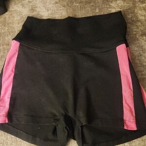 Bombshell Sportswear Black and Pink Athletic Shorts